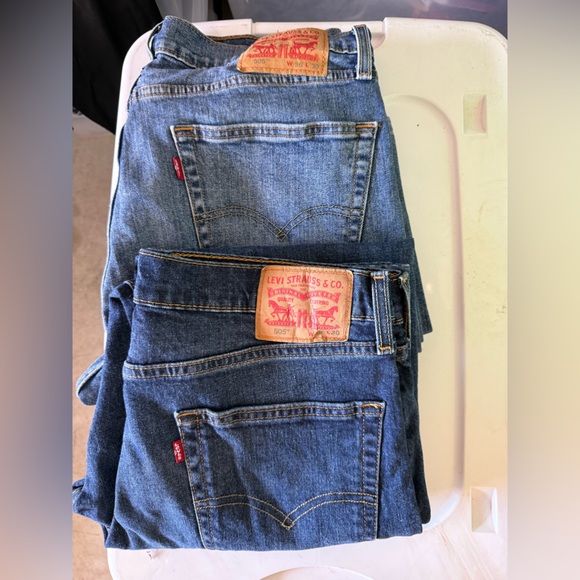 Levi's 505 Blue Denim Jeans 36x30 two pair - Picture 1 of 3